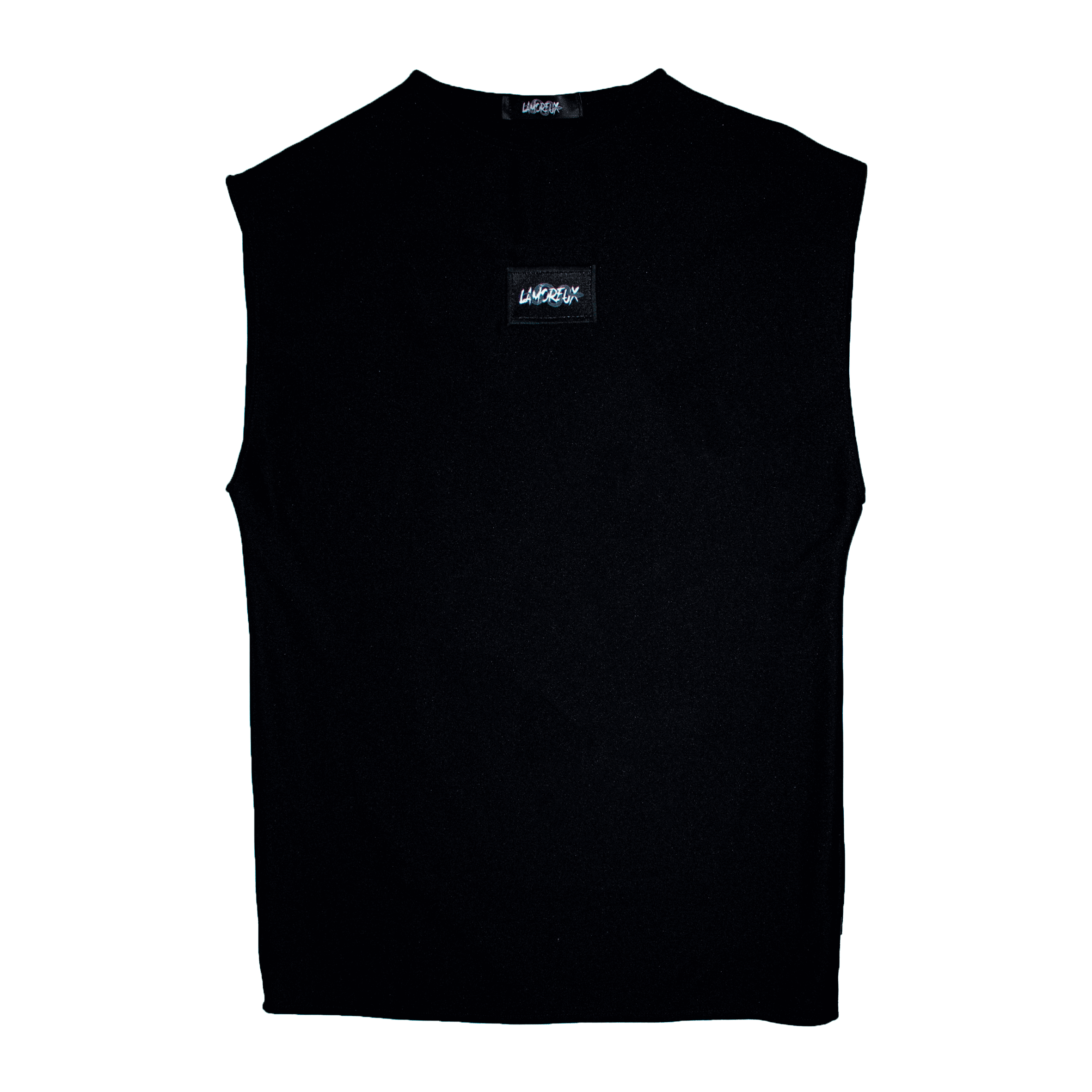 T-Shirt NL-02 black unisex without sleeves oversize | Lamoreux Studio